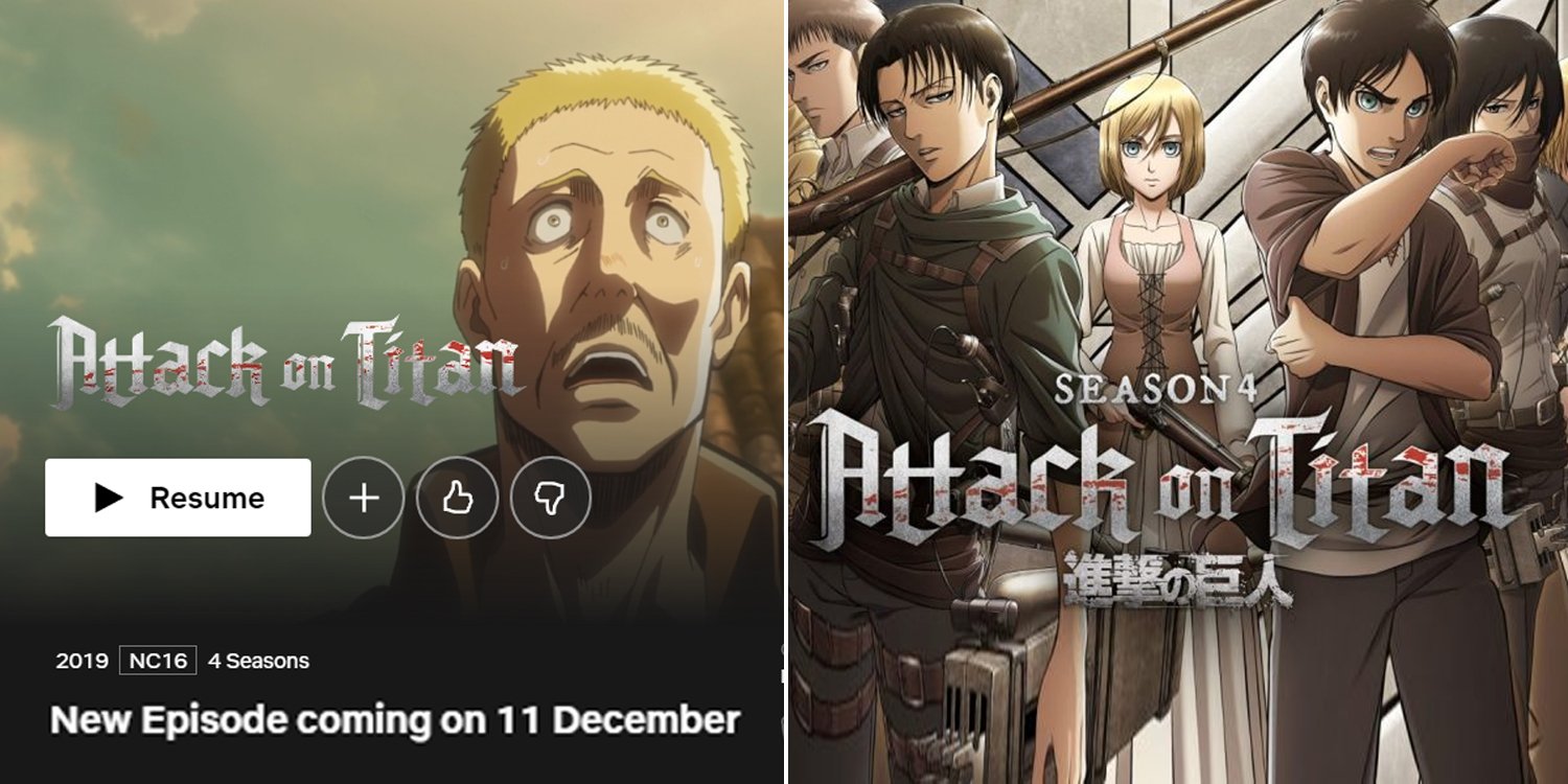 Netflix S'pore Streams Attack On Titan Season 4 From 11 Dec In Thrilling  Conclusion To Beloved Anime